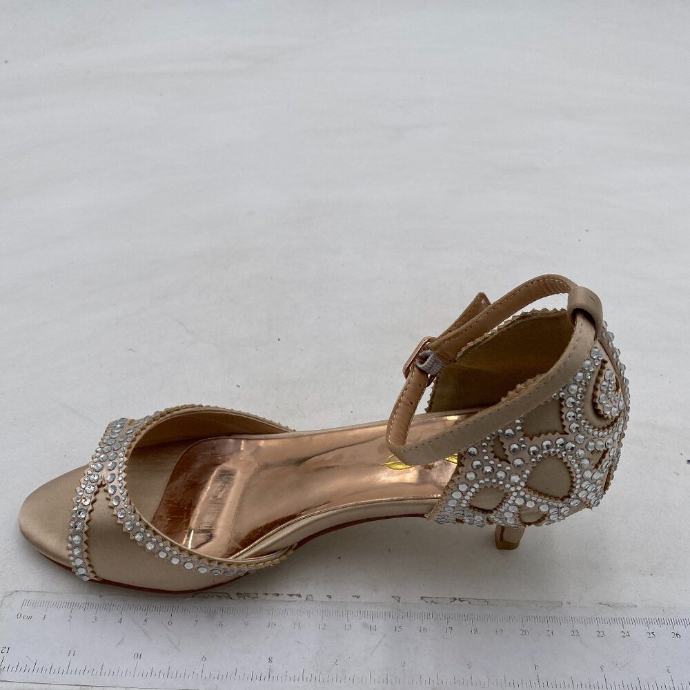 XYD Beige Rhinestone Sandals - Picture 2 of 8